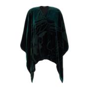 Velvet Cape met Print Patroon Giorgio Armani , Multicolor , Dames