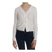 Elegante witte cardiganblouse V-hals Byblos , White , Dames