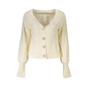 Elegante Langarm-Cardigan met Contrast Guess , Beige , Dames