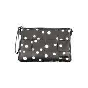 Zwarte gestippelde handtas met kettingriem Desigual , Black , Dames