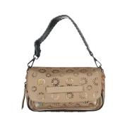 Beige Handtas met Afneembare Schouderband Desigual , Beige , Dames