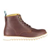 Bruine veterschoenen met contrasterende zool Levi's , Brown , Heren