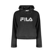 Zwarte hoodie met printlogo Fila , Black , Dames