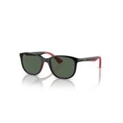 Kinderen Vierkante Zonnebril Zwart Rood Groen Ray-Ban , Black , Unisex