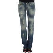 Low Waist Slim Leg Denim Jeans Roberto Cavalli , Blue , Dames