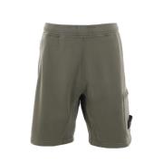 Groene Katoenen Jersey Shorts Stone Island , Green , Heren