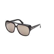 Zwarte Spiegel Zonnebril Ft1103 Tom Ford , Black , Unisex