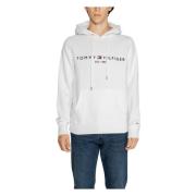 Logo Hoodie - Herfst/Winter Collectie Tommy Hilfiger , White , Heren