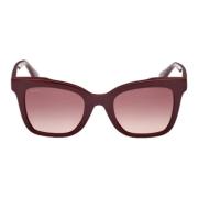 Geometrisch Bordeaux Zonnebril Max Mara , Red , Unisex