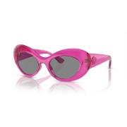 Stijlvolle zonnebril in transparant roze Versace , Pink , Dames