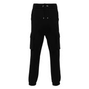 Sporty Noir Blanc Sportswear Broek Balmain , Black , Heren