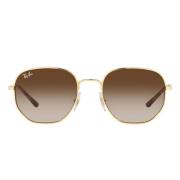 Zeshoekige Metalen Zonnebril Ray-Ban , Yellow , Unisex