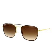 Vintage Stijl Zonnebril Bruin Verloop Ray-Ban , Yellow , Unisex