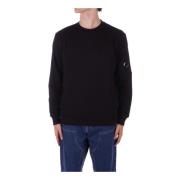 Zwarte Logo Sweater met Zijzak C.p. Company , Black , Heren