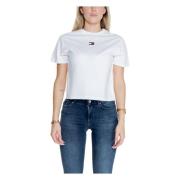 Badge Tee Herfst/Winter Collectie Tommy Jeans , White , Dames