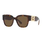 Stijlvolle zonnebril in Havana/Donkerbruin Versace , Brown , Dames