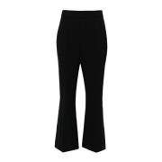 Zwarte Broek Wit Rode Stiksels Victoria Beckham , Black , Dames