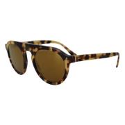 Bruine Tortoise Ovale Zonnebril Dolce & Gabbana , Brown , Dames