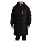 Luxe Hooded Parka Winterjas Dolce & Gabbana , Black , Heren