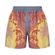 Multikleur Zomer Print Zijden Shorts Etro , Multicolor , Dames