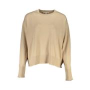 Chique Beige Trui met Contrastdetails Patrizia Pepe , Beige , Heren