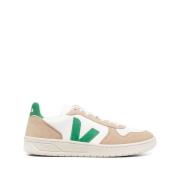 Witte Leren V-10 Sneakers Veja , White , Heren