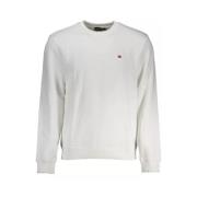 Wit Sweatshirt met Borduursel Napapijri , White , Heren