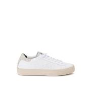 Witte Leren Sneakers Elegante Casual Schoenen P448 , White , Dames