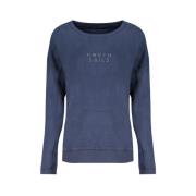 Geborstelde Katoenen Sweatshirt met Logo North Sails , Blue , Dames