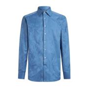 Blauw Rome Shirt met Amoeben Etro , Blue , Heren