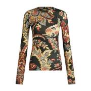 Paisley Print Crew Neck Sweater Etro , Multicolor , Dames