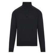 Wol Half-Zip Gebreide Kleding Paul & Shark , Black , Heren