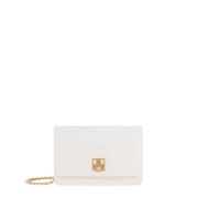 Schoudertas met Logo Plaat Elisabetta Franchi , Beige , Dames