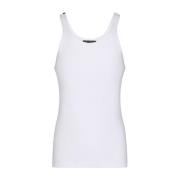 Gestreepte Tanktop Wit Dolce & Gabbana , White , Heren