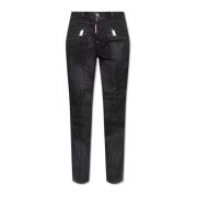 Jeans met logo Dsquared2 , Black , Dames