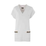 Gebreide Jurk Elisabetta Franchi , White , Dames