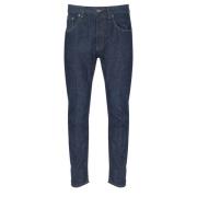 Slim Fit Carrot Style Blue Denim Jeans Dondup , Blue , Heren