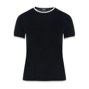 Zwarte wollen T-shirt Egidio Max Mara , Black , Dames