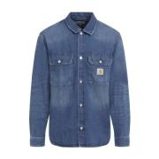 Blauwe Shirts voor Mannen Aw24 Carhartt Wip , Blue , Heren