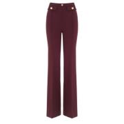 Rode Zwarte Broek Pa02546E2-Cg3 Elisabetta Franchi , Red , Dames