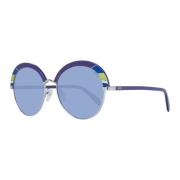 Paarse Ovale Zonnebril Verloop Blauwe Lenzen Emilio Pucci , Purple , U...