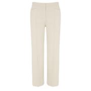 Beige Katoenen Broek Zemira Stijl Max Mara , Beige , Dames