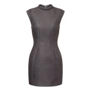 Grijze Mini Jurk Stretch Design Philosophy di Lorenzo Serafini , Gray ...