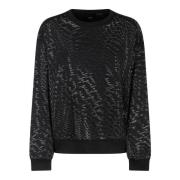 Zwarte Katoenen Sweater Pinko , Black , Dames