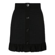 Zwarte Minirok met Voorknoppen Pinko , Black , Dames