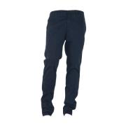 Blauwe Slim-fit Winterbroek Made in Italia , Blue , Heren