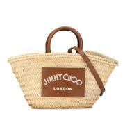 Pre-owned Raffia shoulder-bags Jimmy Choo Pre-owned , Beige , Dames