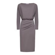 Elegant Dove Grey Dress Collection Kaos , Gray , Dames