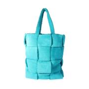 Pre-owned Suede totes Bottega Veneta Vintage , Blue , Dames