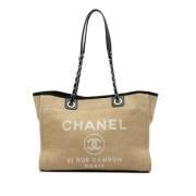 Pre-owned Canvas chanel-bags Chanel Vintage , Beige , Dames